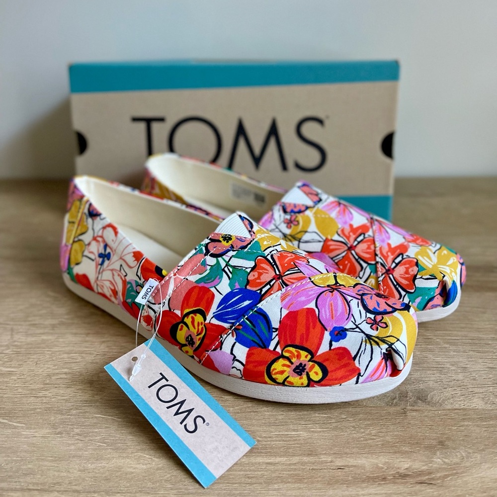 TOMS Floral Canvas Shoes - Multicolor